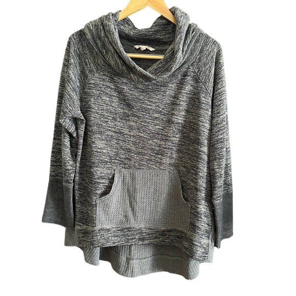 SOFT SURROUNDINGS | Cowl Neck Waffle Back Pullover Sweatshirt | Size L - Picture 1 of 5